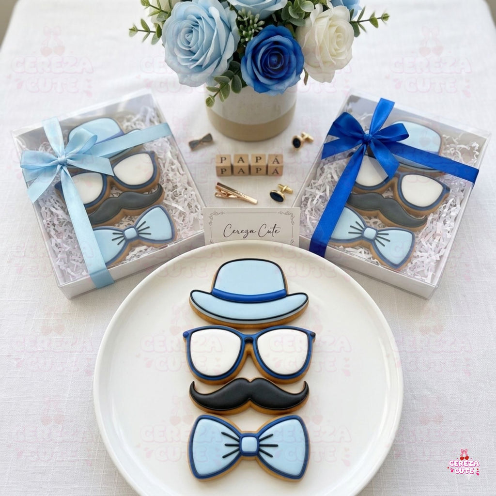 PACK Cortadores de galletas dia del padre para fondant reposteria, galletas, masa fria y manualidades.