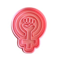 Cortador y sello de galleta Simbolo Mujer feminista para fondant reposteria, galletas, masa fria y manualidades.