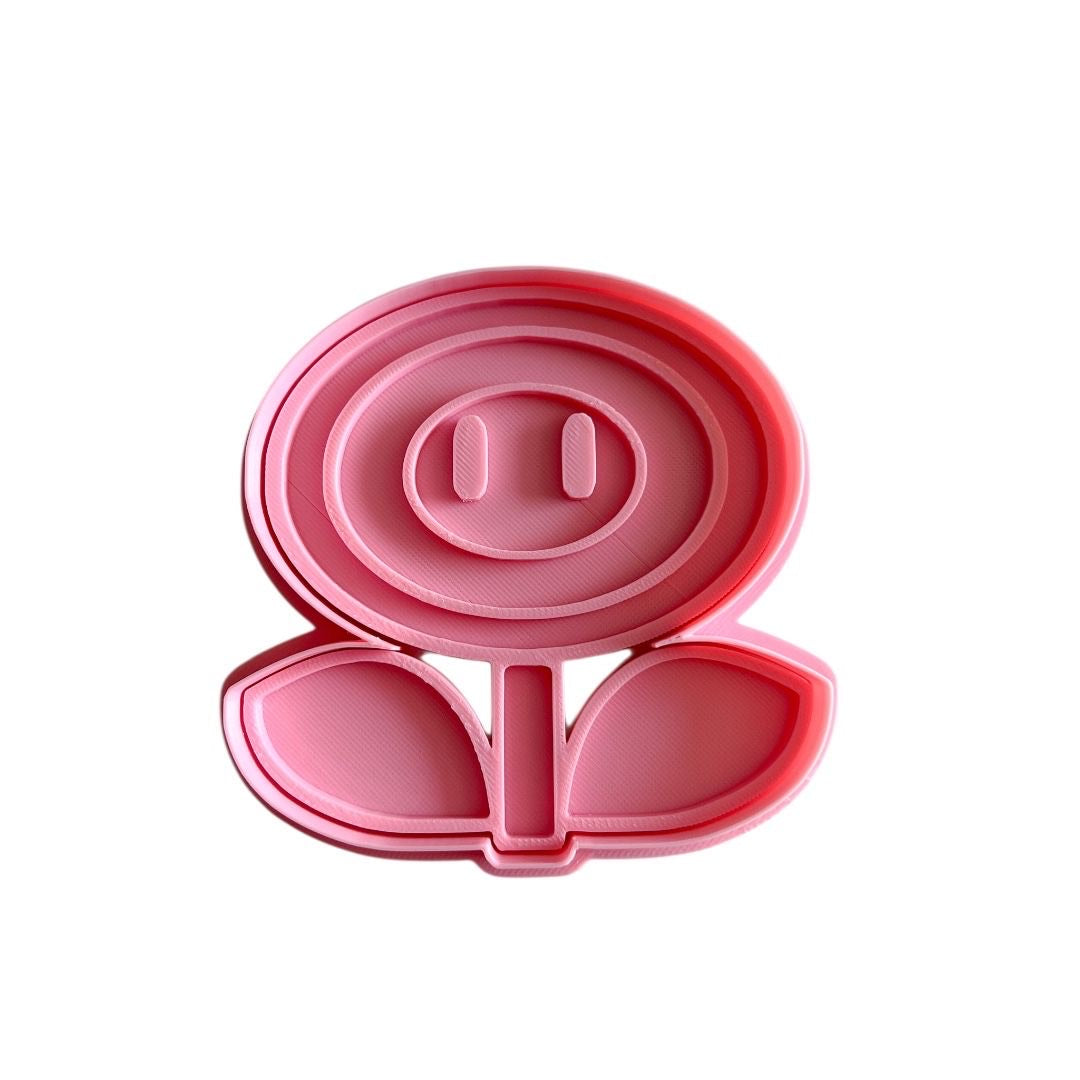 Cortador y sello de galleta Planta de Mario Pelicula para fondant reposteria, galletas, masa fria y manualidades.