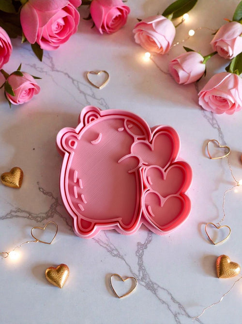 Capibara 3 corazones San Valentin