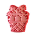 Cortador y sello de galleta Canasta de huevos pascua para fondant reposteria, galletas, masa fria y manualidades.
