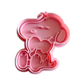 Cortador y sello de galleta Perro dibujo animado enamorado para fondant reposteria, galletas, masa fria y manualidades.
