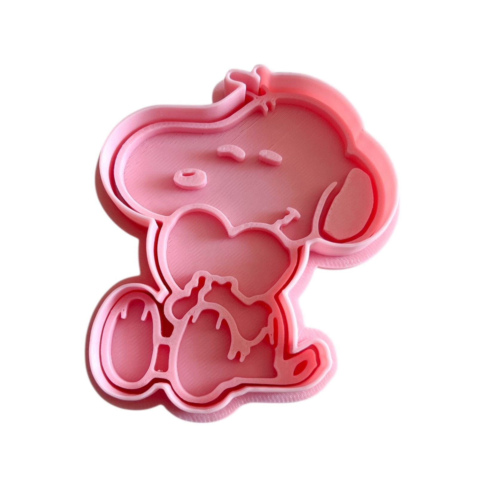 Cortador y sello de galleta Perro dibujo animado enamorado para fondant reposteria, galletas, masa fria y manualidades.