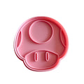 Cortador y sello de galleta Hongo de Mario Pelicula para fondant reposteria, galletas, masa fria y manualidades.