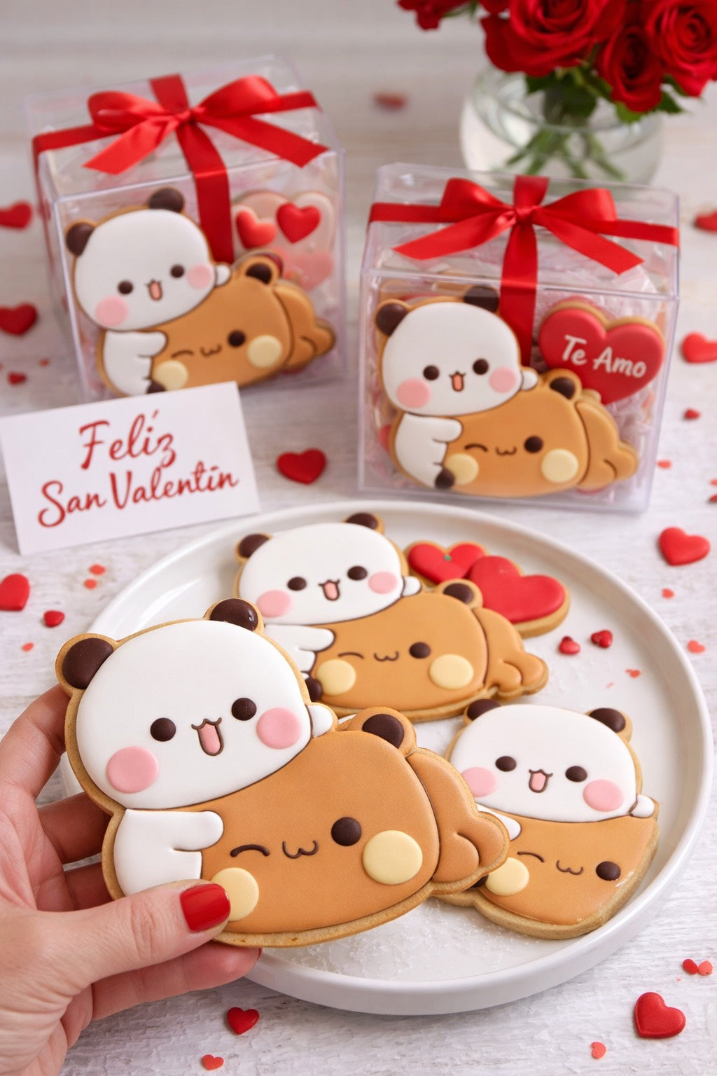 Cortador y sello de galletas Bubu y dudu san valentin fondant reposteria, galletas, masa fria y manualidades. (Copia)