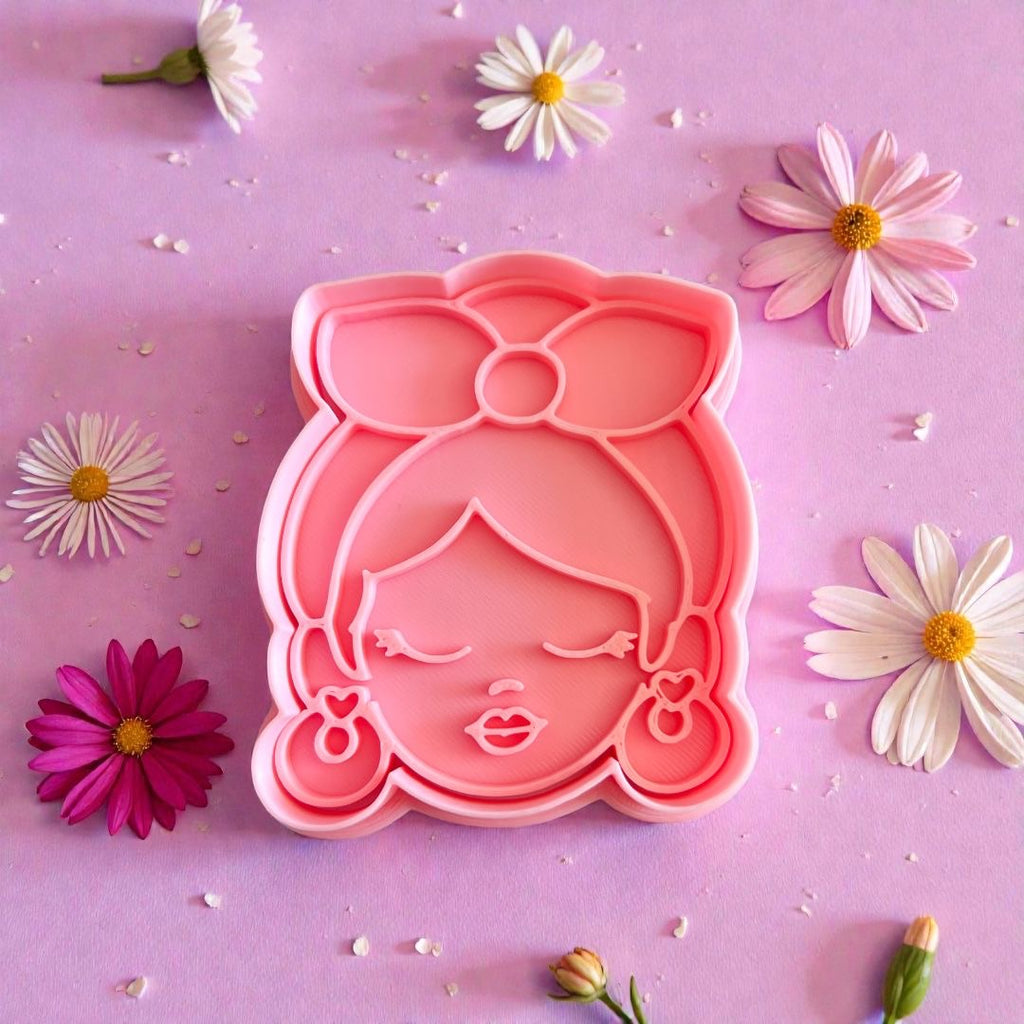 Cortador y sello de galleta Dia de la Mujer para fondant reposteria, galletas, masa fria y manualidades.