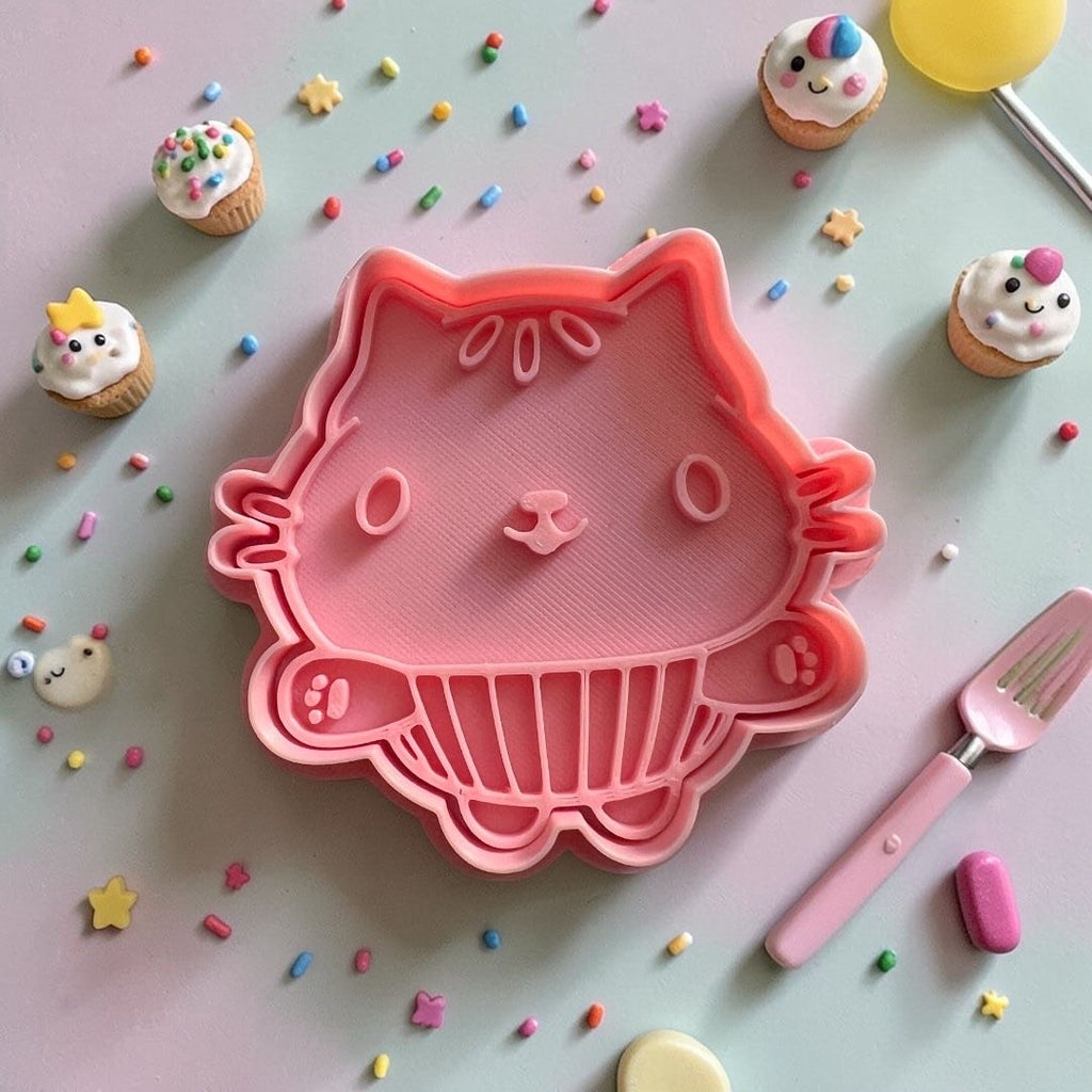 Cortador y sello de galleta Patelito pelicula para fondant reposteria, galletas, masa fria y manualidades.