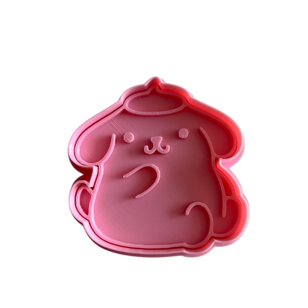 Cortador y sello de galleta Pompompurin Anime para fondant reposteria, galletas, masa fria y manualidades.
