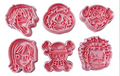 Cortadores y sellos de galletas Set de 6 figuras de Anime one piece 5cm para fondant reposteria, galletas, masa fria y manualidades.