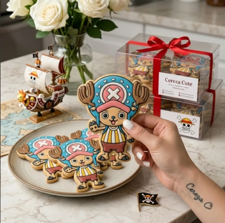 Cortador y sello de galleta Doctor Chopper Anime para fondant reposteria, galletas, masa fria y manualidades.