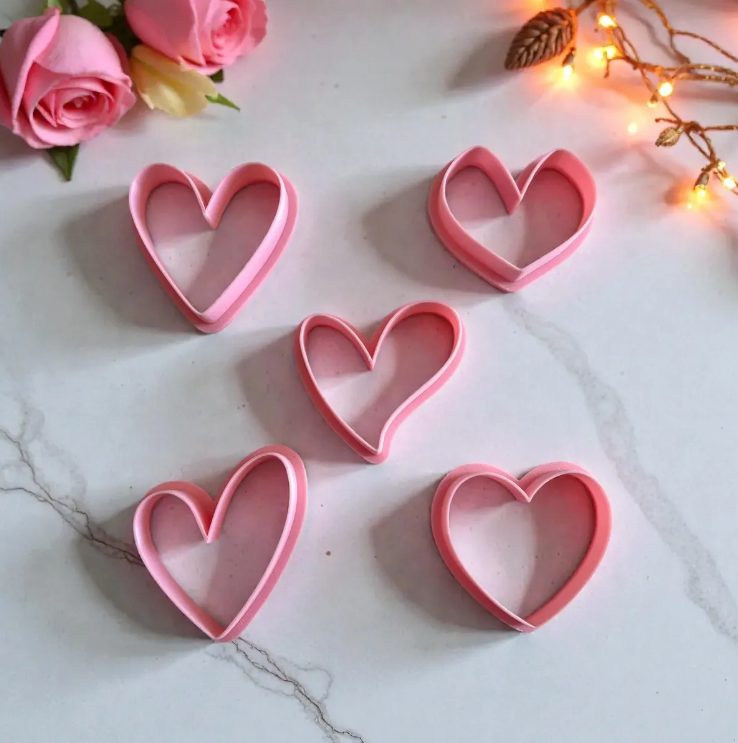 Pack Cortadores de galleta en forma de corazones para fondant reposteria, galletas, masa fria y manualidades.