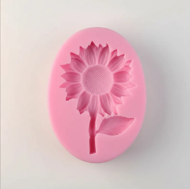 Molde de silicona Flor Girasol fondant, reposteria, chocolate, yeso y manualidades.