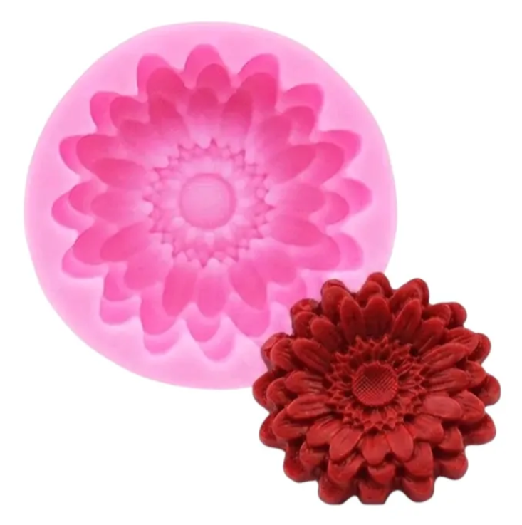 Molde de silicona Flor Girasol fondant, reposteria, chocolate, yeso y manualidades.