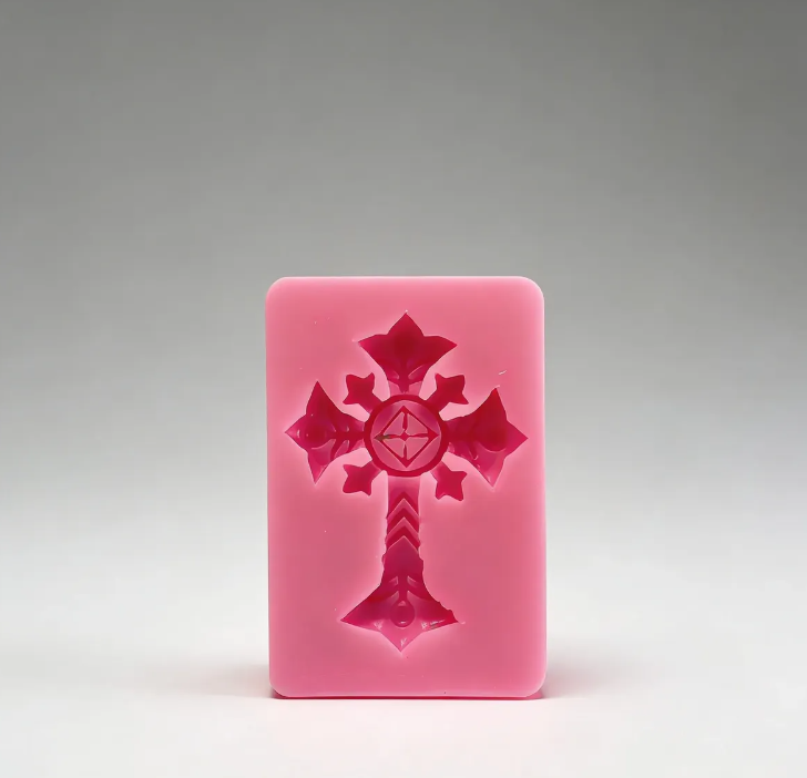 Molde de silicona de Cruz, Bautizo comunion, religion, para fondant, reposteria, chocolates, y manualidades.