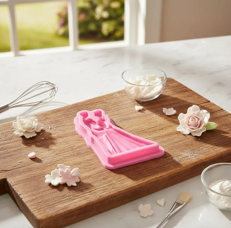 Molde de silicona de Novios de Casados, Bodas, para fondant, reposteria, chocolates, y manualidades.