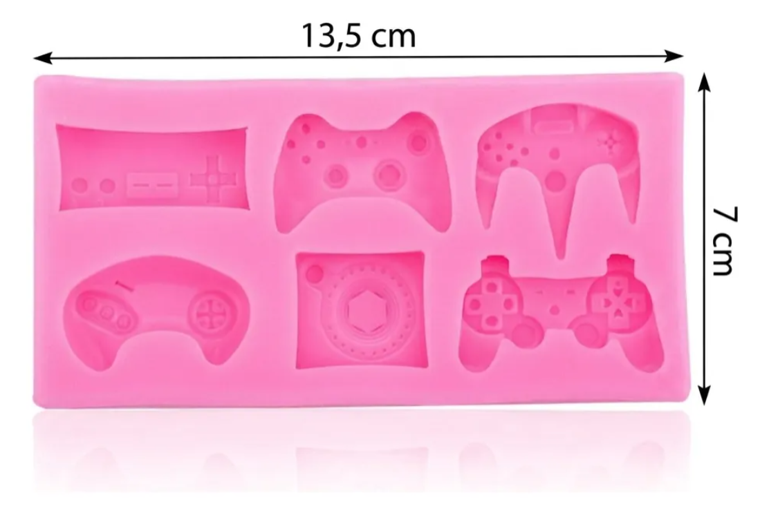 Molde de silicona de Video juegos para fondant, reposteria, chocolates, y manualidades.