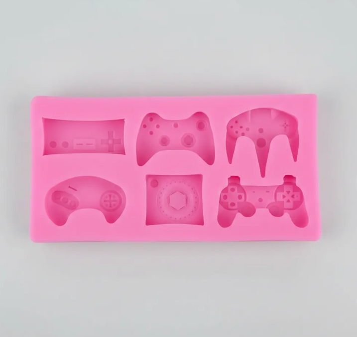 Molde de silicona de Video juegos para fondant, reposteria, chocolates, y manualidades.