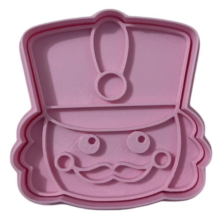 Cortador y sello de galletas de Cascanueces de Navidad para fondant reposteria, galletas, masa fria y manualidades.