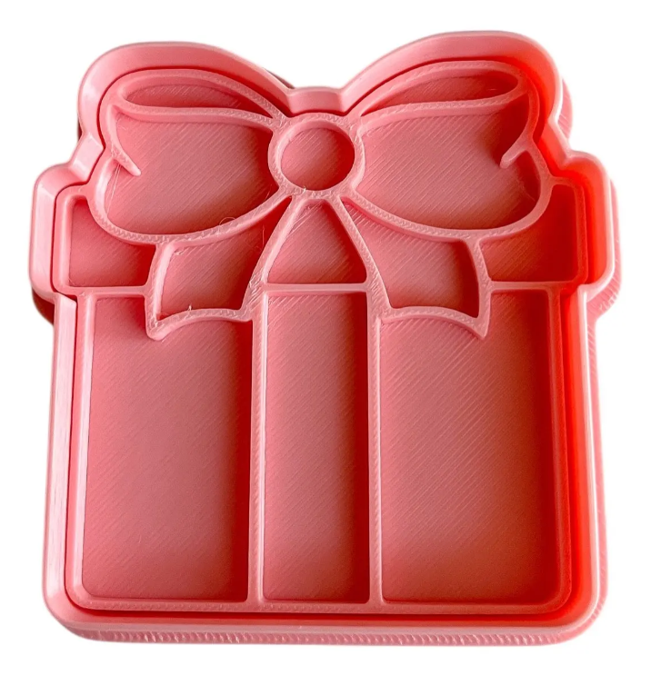 Cortador y sello de galletas Regalo de Navidad para fondant reposteria, galletas, masa fria y manualidades.