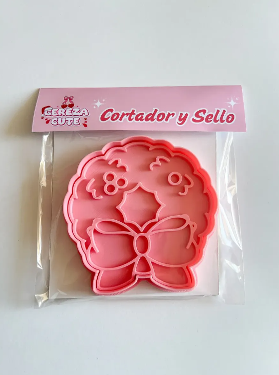 Cortador y sello de galletas Corona de guirnalda Navidad para fondant reposteria, galletas, masa fria y manualidades.