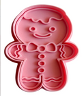 Cortador y sello de galletas Hombre de Gengibre de Navidad para fondant reposteria, galletas, masa fria y manualidades.