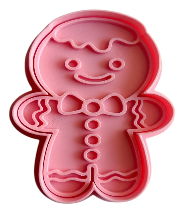 Cortador y sello de galletas Hombre de Gengibre de Navidad para fondant reposteria, galletas, masa fria y manualidades.