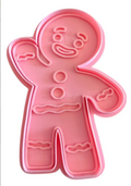 Cortador y sello de galletas de Muñeco de Jengibre de Navidad para fondant reposteria, galletas, masa fria y manualidades.