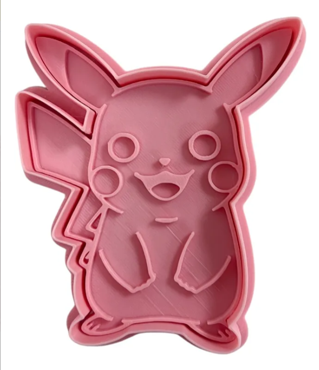 Cortador y sello de galleta Ardilla electrica Anime para fondant reposteria, galletas, masa fria y manualidades.