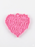 Molde de silicona de Happy Mother day Corazon fondant, reposteria, chocolate, yeso y manualidades.