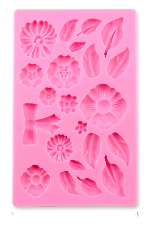 Molde de silicona de Flores, hojas, fondant, reposteria, chocolate, yeso y manualidades.