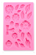 Molde de silicona de Flores, hojas, fondant, reposteria, chocolate, yeso y manualidades.
