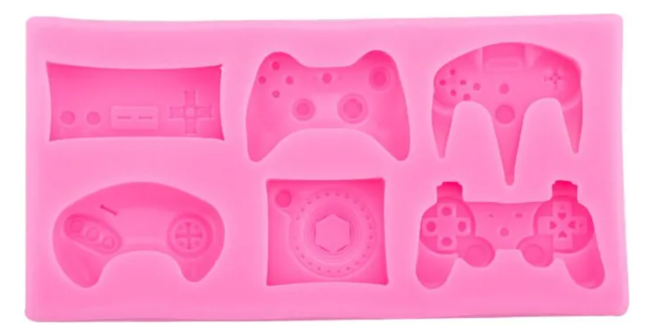 Molde de silicona de Video juegos para fondant, reposteria, chocolates, y manualidades.