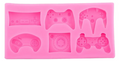 Molde de silicona de Video juegos para fondant, reposteria, chocolates, y manualidades.
