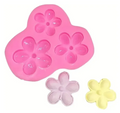 Molde de silicona de 5 petalos de flor, para fondant, reposteria, chocolates y manualidades.