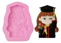 Molde de silicona de Graduacion niño o niña, para fondant, reposteria, chocolates y manualidades.