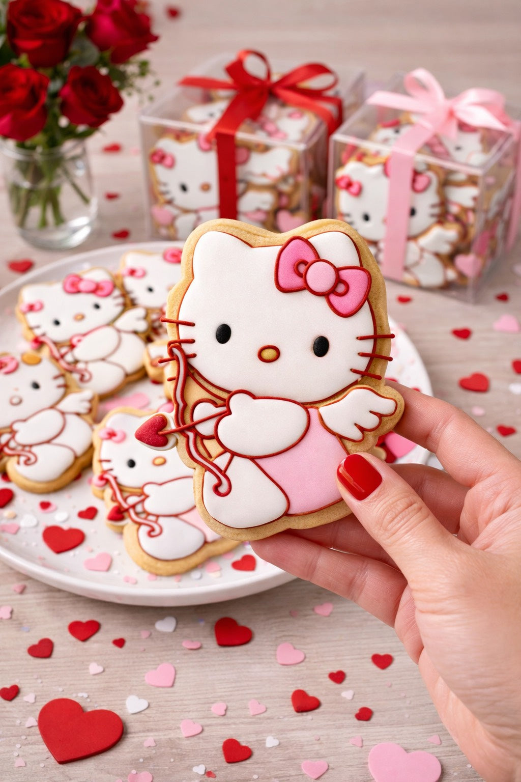 Gata Kitty Cupido San Valentin