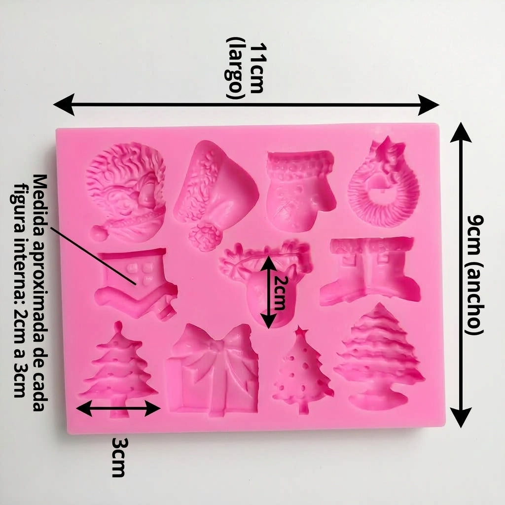 Molde de silicona de Navidad.