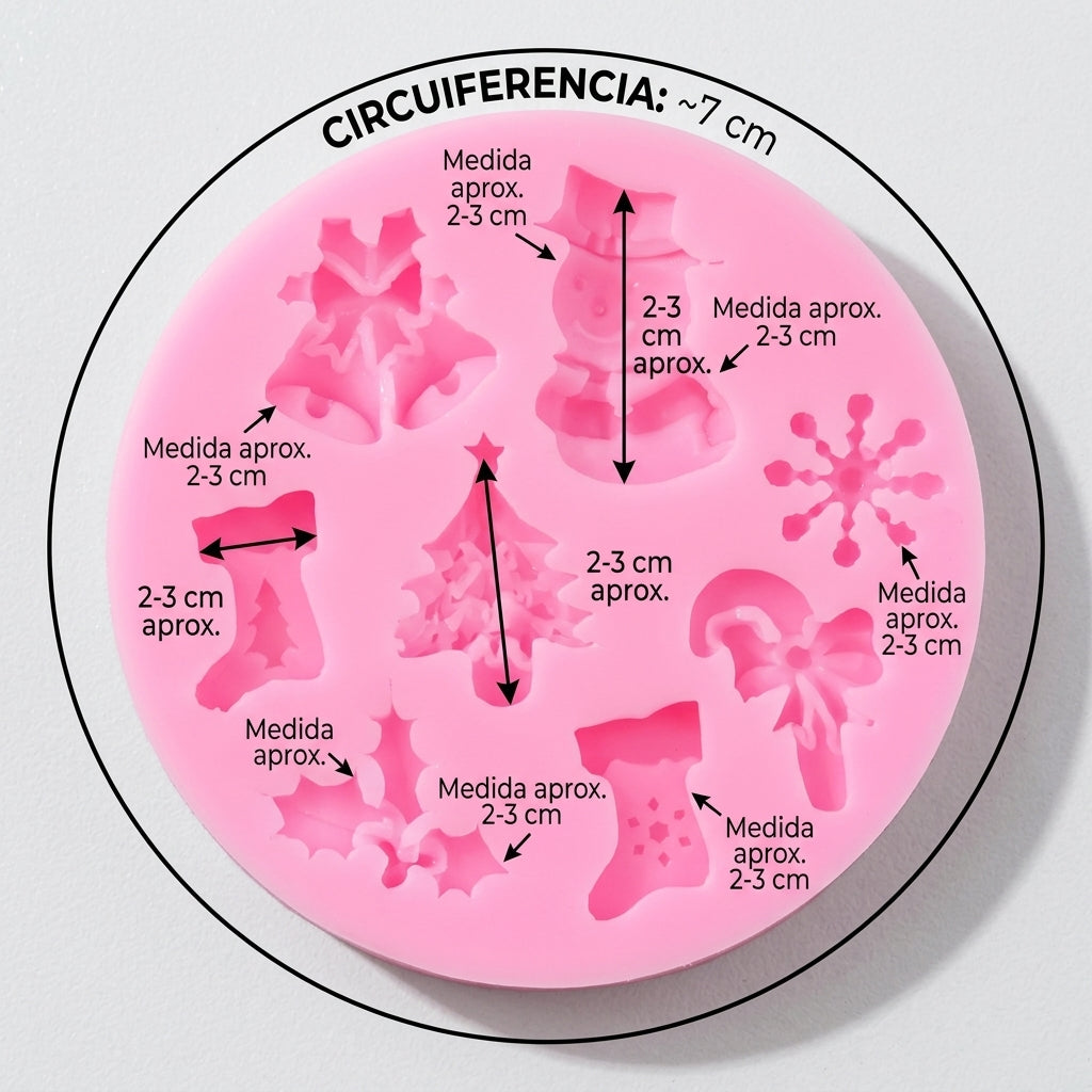 Molde de silicona de Navidad.