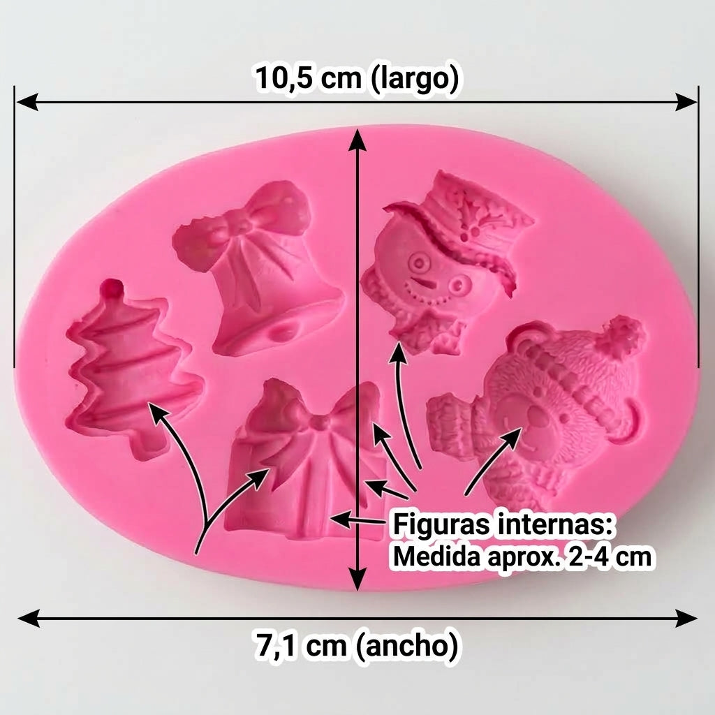 Molde de silicona de Navidad.