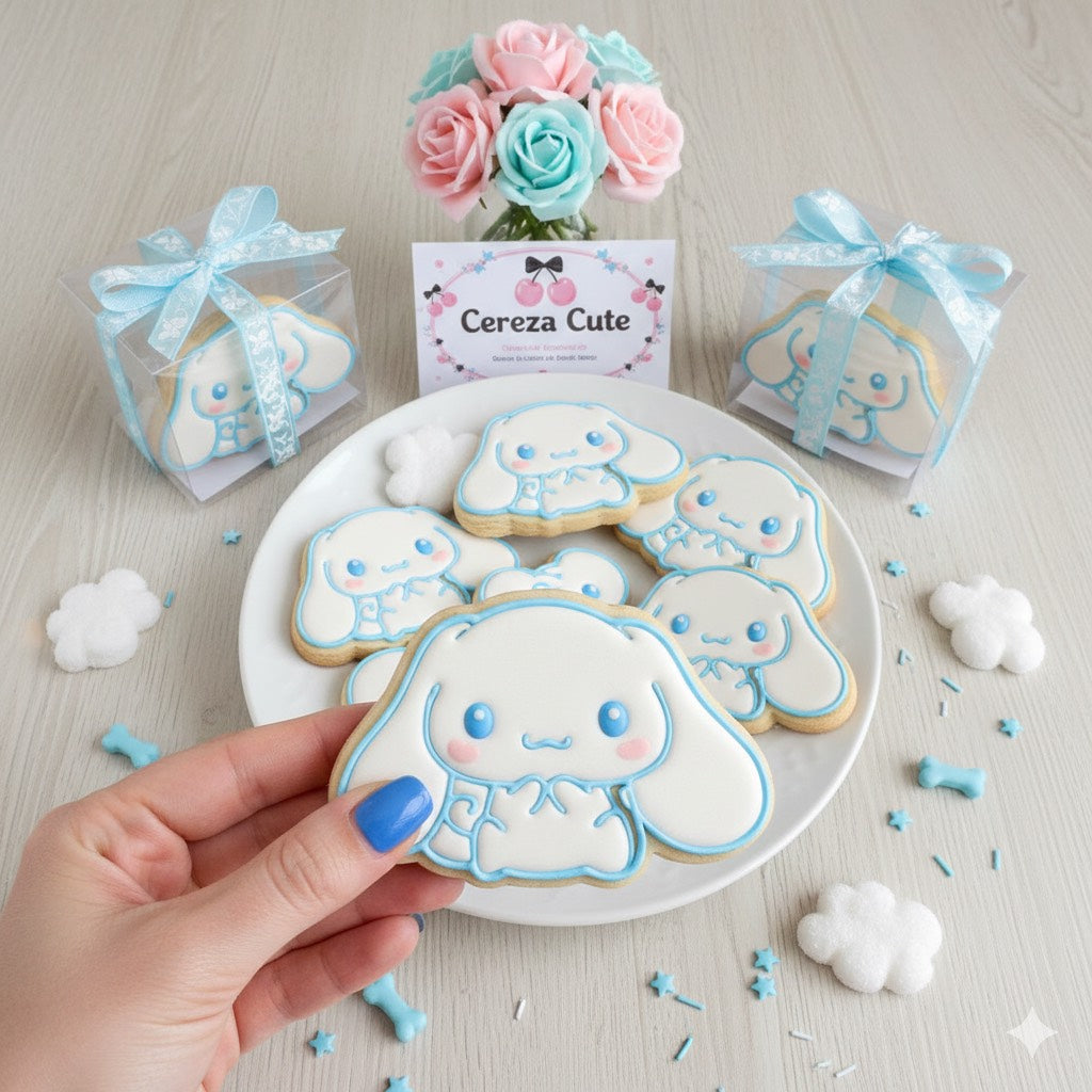 Cortador y sello de galleta Cinnamoroll Anime para fondant reposteria, galletas, masa fria y manualidades.