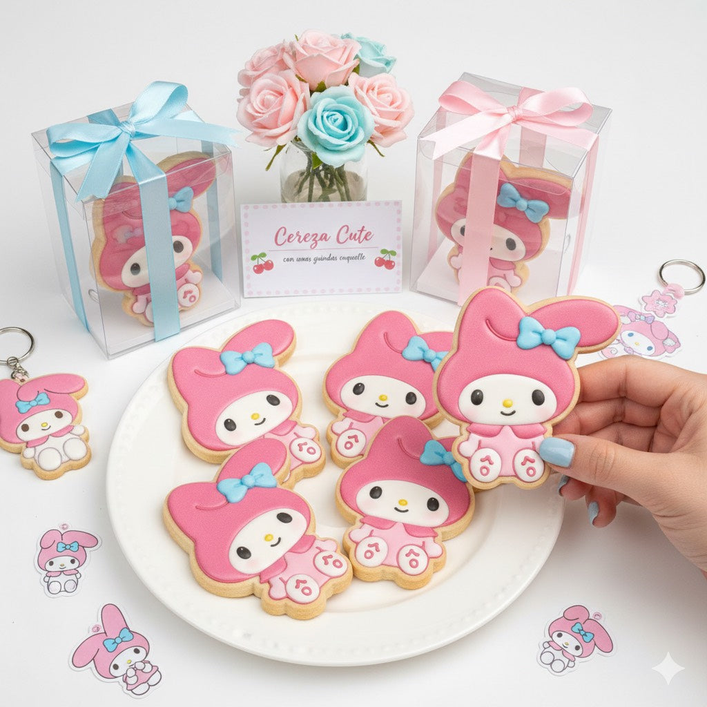 Cortador y sello de galleta Melody Anime para fondant reposteria, galletas, masa fria y manualidades.