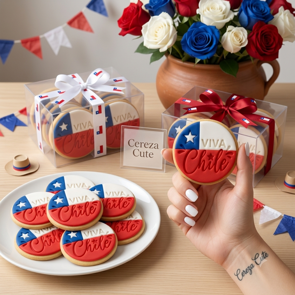 Cortador y sello de galleta STAMP Viva Chile para fondant reposteria, galletas, masa fria y manualidades.