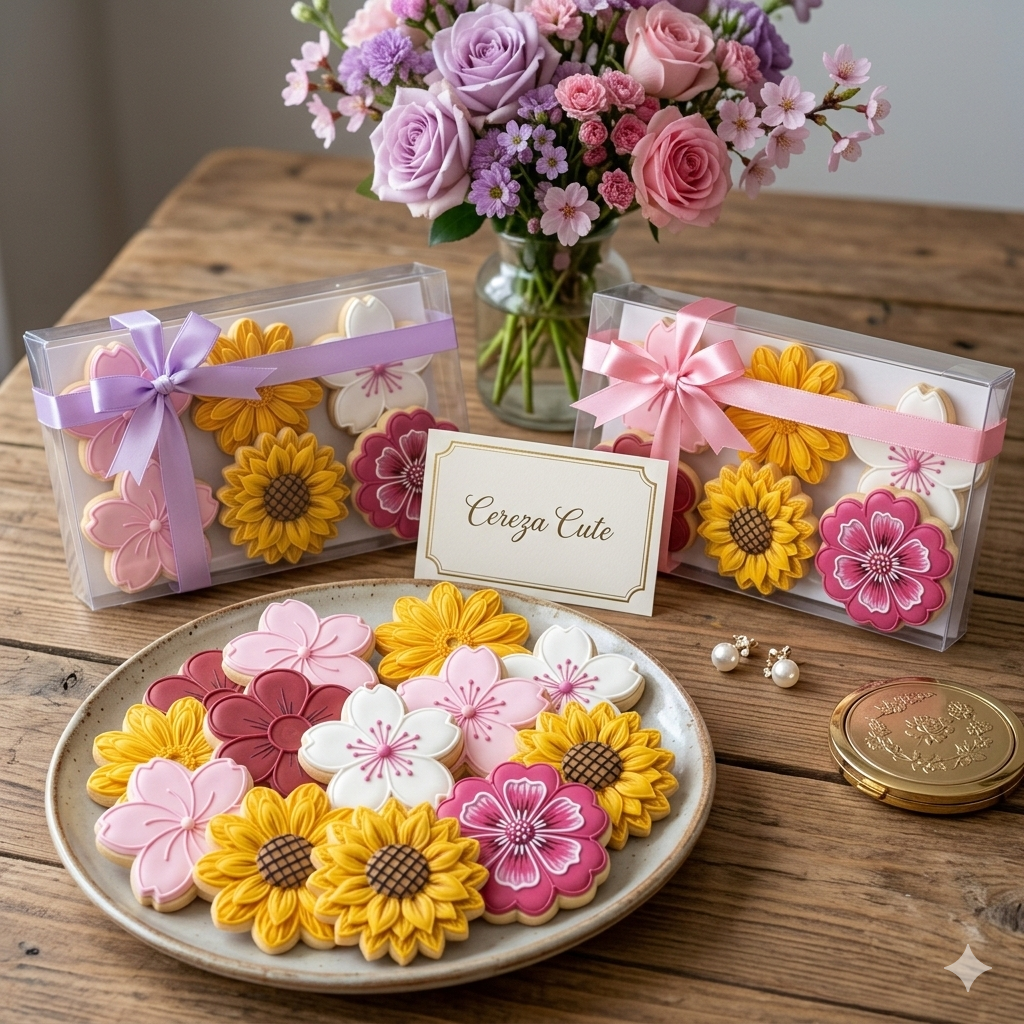 Cortadores y sellos de galletas Set de 6 diseños de Flores, girasol, de 5cm para fondant reposteria, galletas, masa fria y manualidades.