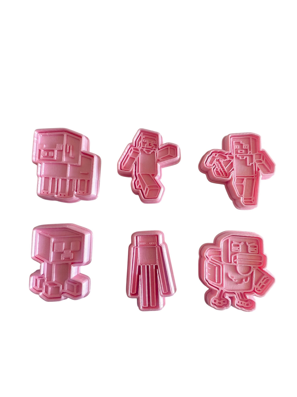 Cortadores y sellos de galletas, Set de 6 figuras de video juegos tematicos 6cm para fondant, reposteria, galletas, masa fria y manualidades. (Copia)