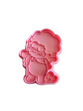Cortador y sello de galleta Cupido del amor y amistad para fondant reposteria, galletas, masa fria y manualidades.