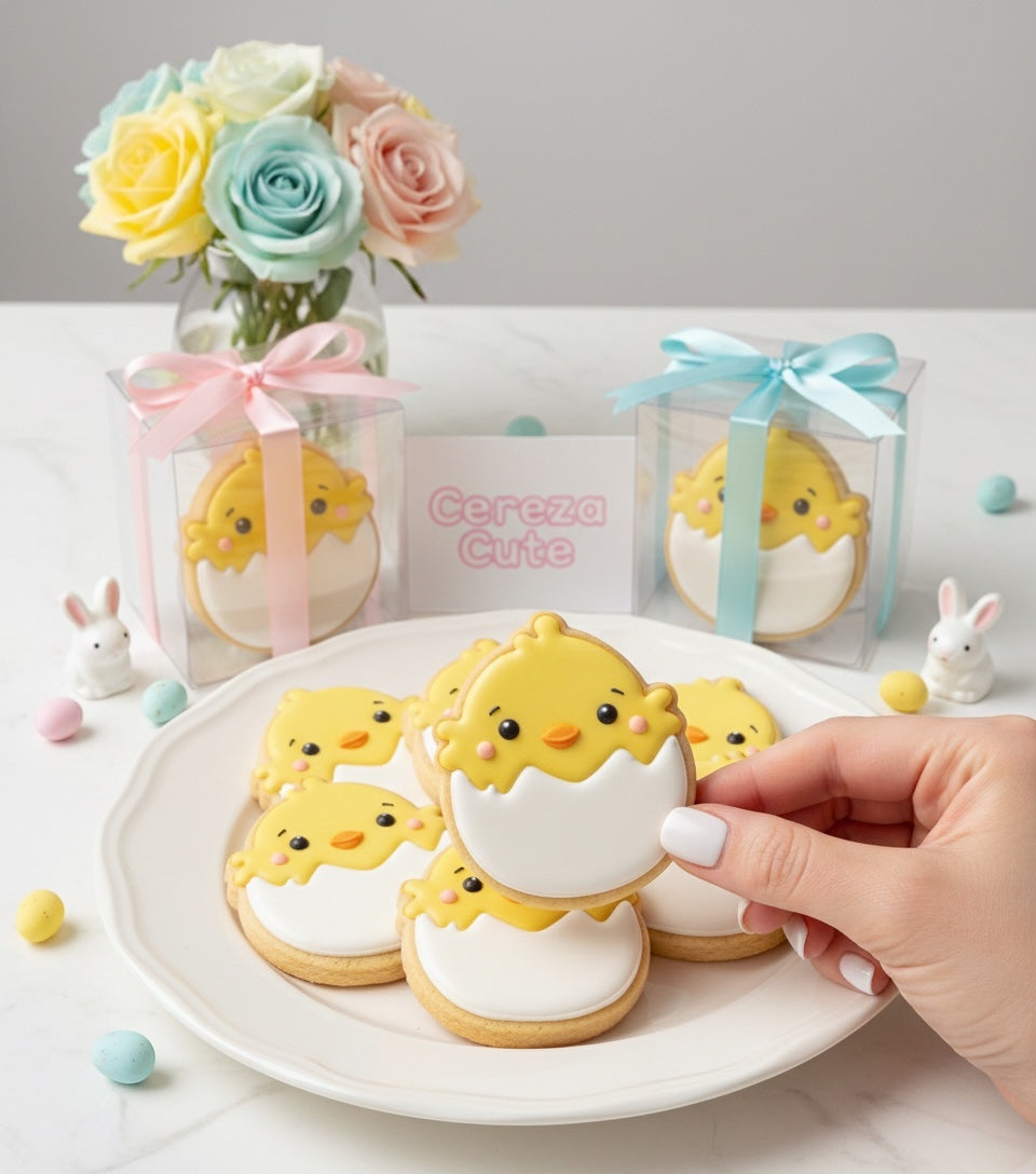 Cortador y sello de galleta Pollo pascua para fondant reposteria, galletas, masa fria y manualidades.