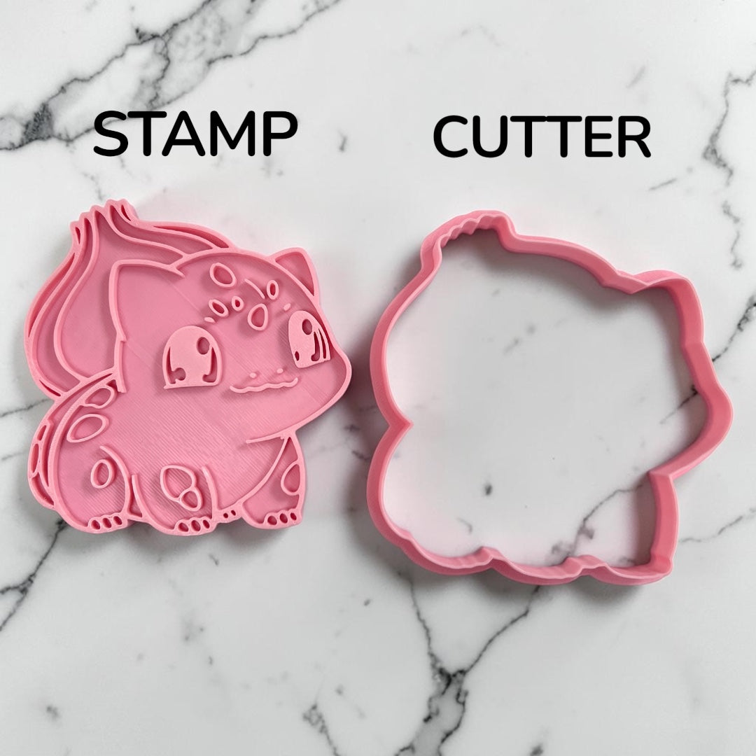 Cortador y sello de galleta Semilla Anime para fondant reposteria, galletas, masa fria y manualidades.