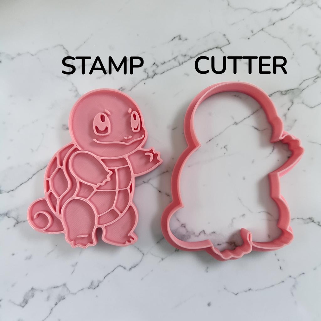 Cortador y sello de galleta Tortuga Anime para fondant reposteria, galletas, masa fria y manualidades.