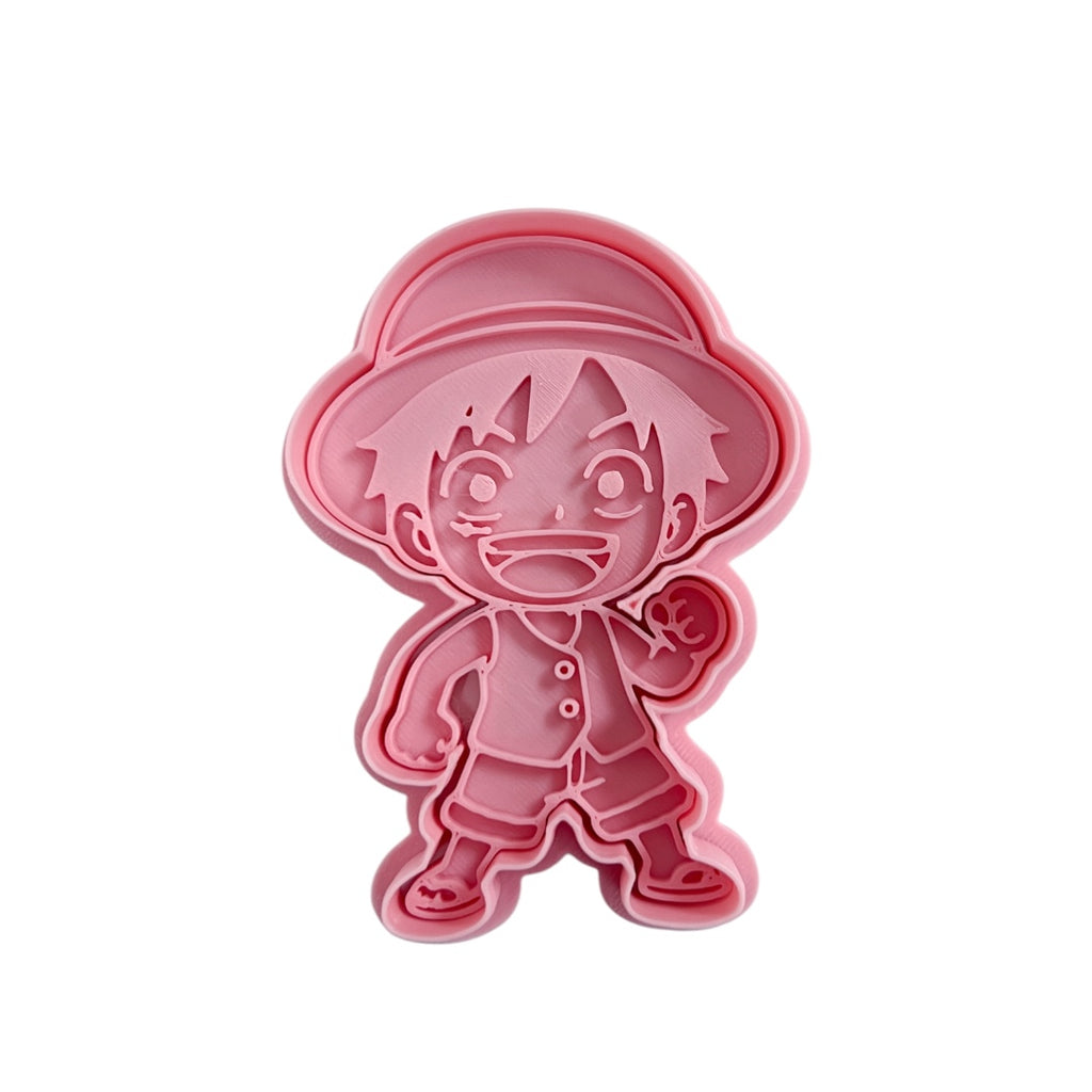 Cortador y sello de galleta Capitan Pirata Anime para fondant reposteria, galletas, masa fria y manualidades