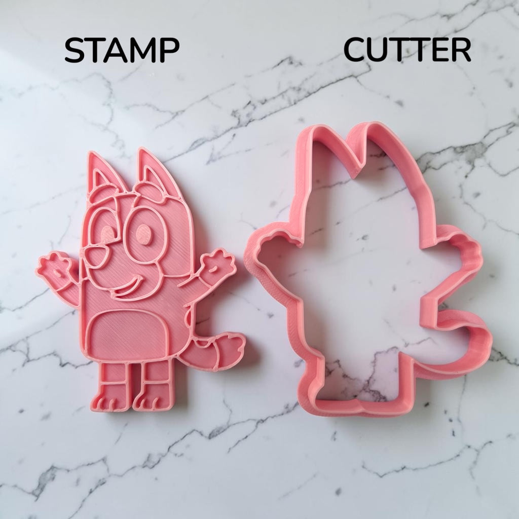 Cortador y sello de galleta Perro Bingo para fondant reposteria, galletas, masa fria y manualidades.
